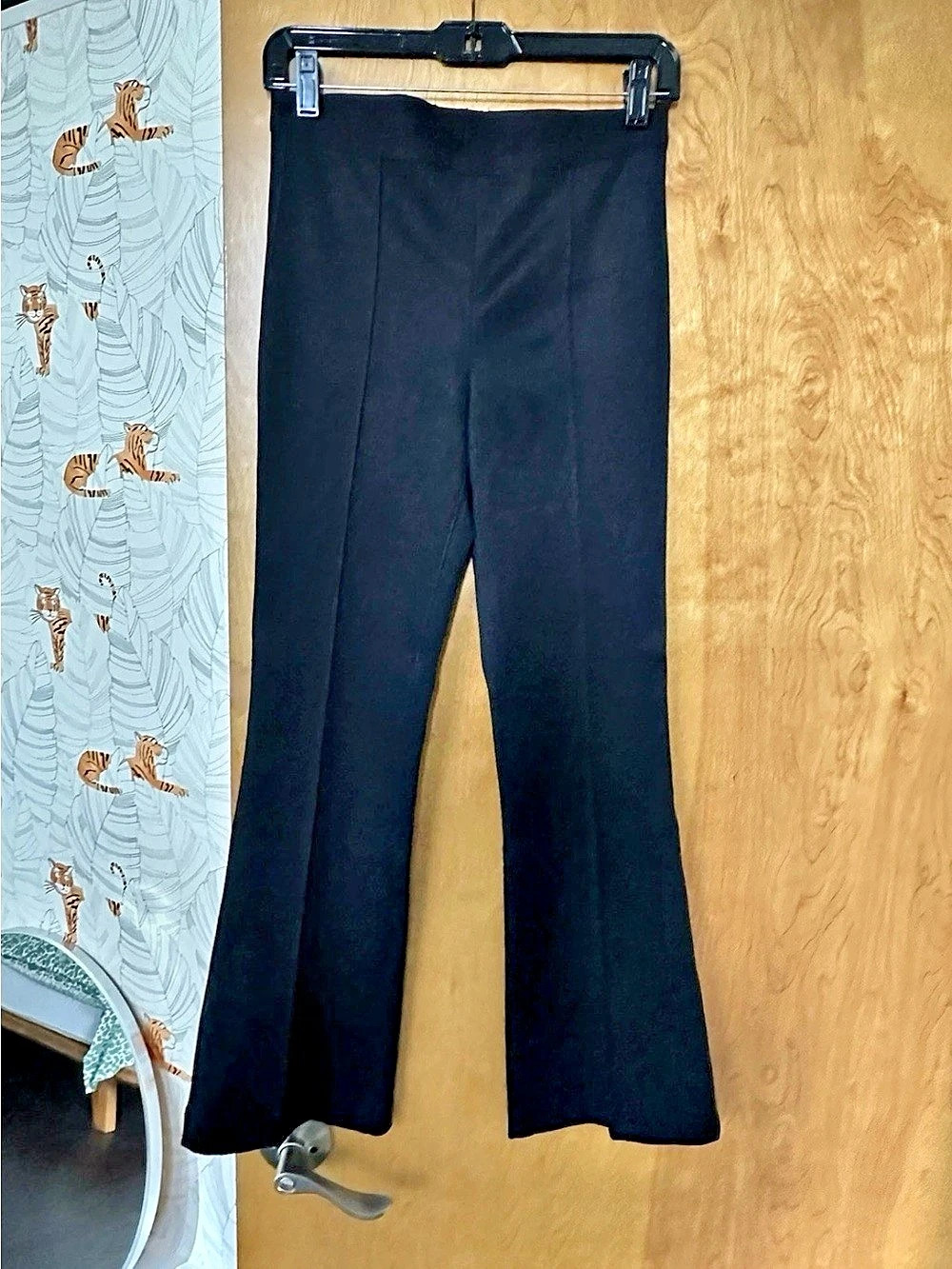 Helmut Lang Black Cropped Flare Leggings Pants SzM